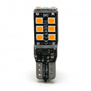 LED Glassockel T10 WY5W W2,1x9,5d 15x 2835 SMD Orange T10 Canbus